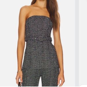 NEW NWT Camila Coelho x Revolve Vanessa Top in Black | XXS